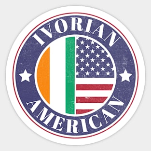 Proud Ivorian-American Badge - Cote d'Ivoire Flag Sticker